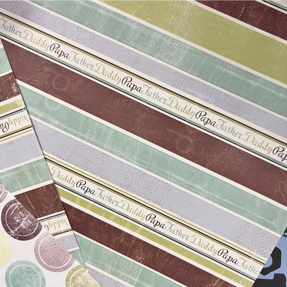 Scrapbook Memory Book Paper 12x12 Dad Father theme Paper Pad card‎ stock